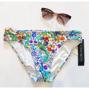 La Blanca Floral Bikini Bottoms Swimsuit Separates Small Sz 4 New 4/25